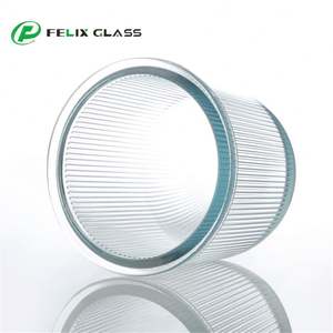 Cylindre en verre borosilicate transparent moderne, moulé par pression, écologique, garantie 3 ans, testé aux chocs, anti-explosion, couvercles extérieurs - Product Image 4