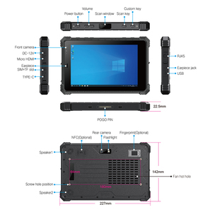 Tablet Resistente de 8 Pulgadas con CPU de Cuatro Núcleos y 8 Hilos, Pantalla Legible en Exteriores de 700nit, Función UHF y NFC - Product Image 6