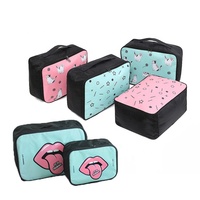 Portable voyage maquillage organisateur sac cosmétiques accessoires étui pour articles de toilette sacs cosmétiques pratiques pour utilisation en déplacement
