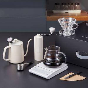 Modern Accessories Set With Glass Coffee <b>Pot</b> <b>Ceramic</b> Cups Bamboo Coaster and Stainless Steel Stirrers Bulk Order - Product Image 5