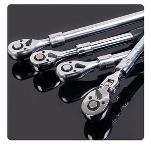 Quick Release Ratchet Wrench 72 Tooth Long Shank Metric Industrial Grade High Carbon Steel Pearl Nickel Finish - Product Image 1