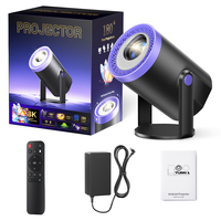 Projecteur intelligent portable JUNUO TURN1 H727 avec double Wi-Fi, mise au point manuelle, courte focale, Android 14, 720P, prise en charge 4K, pour usage professionnel/éducatif