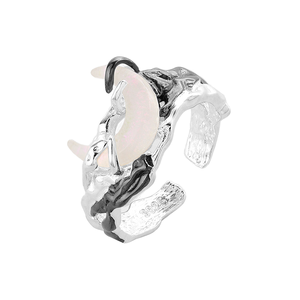 Mei lungo JZ600 gioielli in argento di fascia alta minimalista S925 placcato sole luna stella anello in argento puro zircone di fabbrica di nicchia di colore - Product Image 1