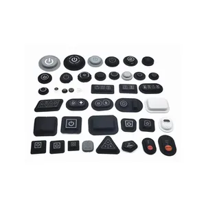 Botões de teclado revestidos de borracha de silicone para teclas de teclado, capas de botão condutoras de borracha de silicone para moldes personalizados
