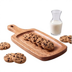 Bandeja de madera para servir bistecs y pizzas con mango de madera, apta para lavavajillas, para hostelería y servicio de alimentos - Product Image 3