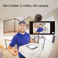 Hot Video Kijkgaatje Deurbel Camera 3.5 Inch Kleurenscherm Met 2M Lengte Kabel Digitale Ring Deur Oog Elektronische Deur Bel Viewer