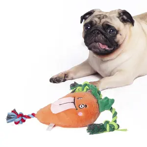 Doldurulmuş tasarım peluş köpek oyuncaklar dişleri korur akıllı aşamaları köpek oyuncak peluş paskalya dil dışarı havuç halat römorkör + özelleştirmek peluş oyuncaklar