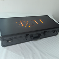 Vente flash VIP 6 bouteilles de vin à LED Boîte en acrylique Valise Présentateur de bouteilles Glorificateur pour boîte de nuit Bar Salon Fête