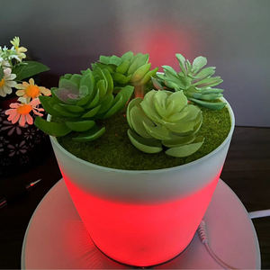 Baru 400ML Tanaman Hijau <span class=keywords><strong>Humidifier</strong></span> Udara Penyebar Aroma Minyak Esensial Ultrasonik Diffuser Minyak Tanaman Simulasi untuk Rumah Kantor - Product Image 3