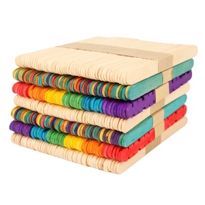 Bâtonnets de crème glacée jetables naturelles, inachevé, bricolage, pièces - Product Image 2