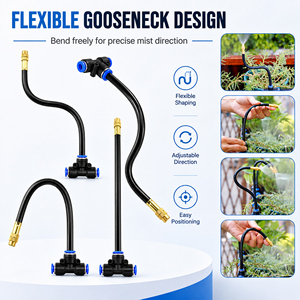 Kit de Nebulización Automática Flexible de 16.4 pies/32.8 pies/49.2 pies, Sistema de Pulverización de Flexión Libre para Humidificación de Plantas - Product Image 4