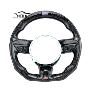Volant de direction en fibre de carbone forgé personnalisé de haute qualité Ever-Carbon Racing ECR avec LED pour Chevrolet <span class=keywords><strong>Camaro</strong></span> 2010 - Product Image 1