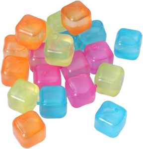 Glaçons réutilisables en plastique alimentaire pour whisky, colorés, congelables pour boissons, lavables, non fondants, non diluants - Product Image 2