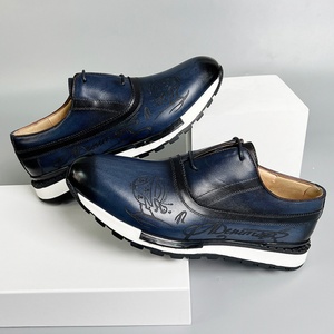 Chaussures de ville légères en cuir pleine fleur de qualité supérieure pour hommes, style britannique, respirantes, toutes saisons, décontractées - Product Image 4