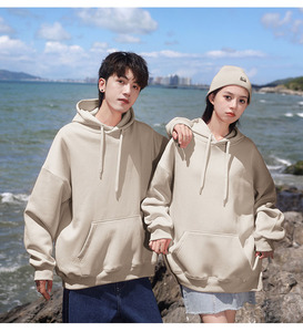 Sudadera de talla grande para hombre, sudaderas con capucha, jersey de lana de peso pesado, sudaderas con cordón, sudaderas con capucha Unisex en blanco de gran tamaño, logotipo personalizado - Product Image 5