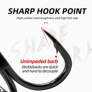 3X hameçon de pêche en <span class=keywords><strong>mer</strong></span> <span class=keywords><strong>triple</strong></span> renforcé pour réservoir de sang en acier à haute teneur en carbone hameçon <span class=keywords><strong>triple</strong></span> pour eau salée hameçon à trois griffes - Product Image 3