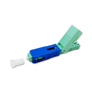 Connecteur rapide <span class=keywords><strong>APC</strong></span> UPC monomode pour équipement à fibres optiques Assemblage de champ vert bleu Assemblage optique de câble de dérivation FTTH rapide - Product Image 6
