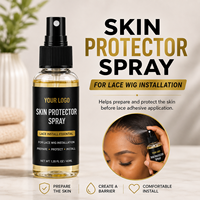 Spray de protection cutanée en gros, plusieurs tailles, étiquette personnalisée, logo et emballage sur mesure pour l'installation de perruques en dentelle