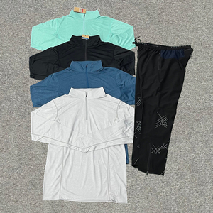 Fútbol deporte camisa de manga larga poliéster Joggers conjuntos de entrenamiento hombres Camisas Pantalones Slim Fit conjuntos de entrenamiento deportes correr - Product Image 1