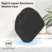 Boîte de rangement orthodontique pour protège-dents avec trous d'aération, fine, pour protège-dents anti-grincement