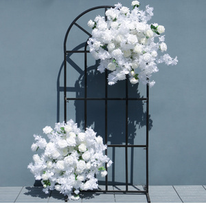Rose blanche fleur de cerisier événement mariage arc déco accrocher fleur rangée Arrangement fête <span class=keywords><strong>Table</strong></span> pièce maîtresse boule florale rideau fleur - Product Image 4