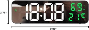 Modern Large Screen Adjustable Brightness Display Time Week Calendar LED <b>Digital</b> Alarm <b>Clock</b> Table <b>Clock</b> for Home Office - Product Image 5