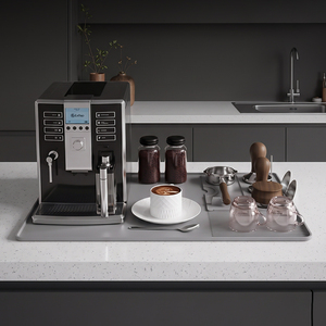 Tapis de comptoir 2-en-1 pour machine à expresso et cafetière, station de tamping détachable, résistant à la chaleur, facile à nettoyer, en silicone - Product Image 1