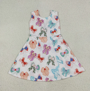 Robe d'été respirante à carreaux pour bébés filles avec nœuds et short de yoga actif pour tout-petits – Grande Vente - Product Image 3