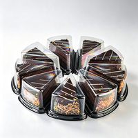 Boîte d'emballage mini en plastique PET transparent pour cheesecake, boîte jetable pour une seule tranche de gâteau de boulangerie