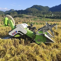 Moissonneuse Batteuse De Riz Moissonneuse De Blé Mini Moissonneuse-batteuse de riz Moissonneuses multifonctionnelles pour le blé et le riz