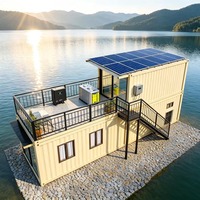 Rumah Kontainer Dua Lantai dengan Tangga Ruang Kantor Mini Modular