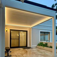 Maplemiles - Toldo Motorizado Inteligente de Aleación de Aluminio para Exteriores, Patio, Pabellón, Gazebo, Pérgola