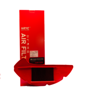 Filtre à air pour moto, élément de nettoyage d'admission, compatible avec YAMAHA NMAX155 NMAX N-MAX 155 2020, rouge, haut débit, lavable, réutilisable, haute qualité