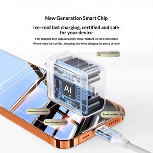 Cabezal <span class=keywords><strong>de</strong></span> Carga Rápida PD45W para <span class=keywords><strong>Cargador</strong></span> <span class=keywords><strong>Original</strong></span> 16 con Puertos Duales Tipo-C, Certificación PD3.0 3C - Product Image 3