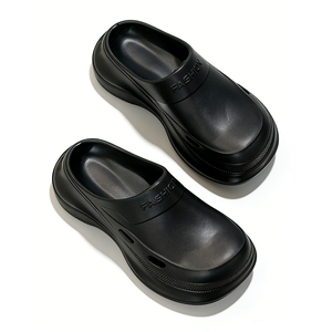 Zapatos de Mujer con Diseño de Plataforma a la Moda y Logotipo Personalizado, <span class=keywords><strong>Zuecos</strong></span> de EVA con Suela Gruesa, Sandalias de Jardín con Correa Ajustable - Product Image 3