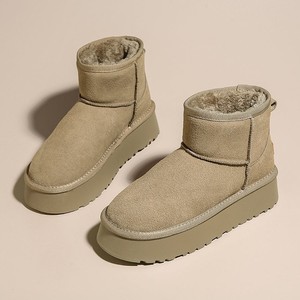 <span class=keywords><strong>Botas</strong></span> <span class=keywords><strong>de</strong></span> Nieve para Mujer con <span class=keywords><strong>Plataforma</strong></span> Alta, Zapatos Casuales Cómodos para Invierno, <span class=keywords><strong>de</strong></span> Lana y Cuero <span class=keywords><strong>de</strong></span> Alta Calidad OEM GG - Product Image 1