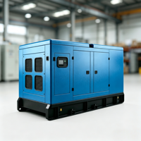Generador Eléctrico Industrial Diésel con Regulador Electrónico, 50Hz 400V, Grupo Electrógeno de Emergencia para Construcción y Almacenes