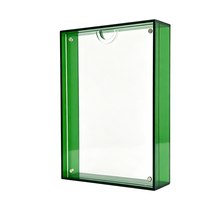 Cadre magnétique transparent vert personnalisé avec remplacement facile des photos pour l'affichage de photos sur le bureau ou le mur, cadre photo magnétique en acrylique
