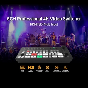 Commutateur vidéo professionnel 4CH +SDI+IP 4K avec entrées HDM I 2.0/SDI, 10 couches d'encodage H.264 - Product Image 1