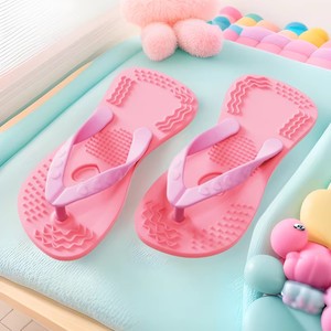 <span class=keywords><strong>Jouet</strong></span> de dentition en silicone texturé Jiangyu Flip-Flop pour apaiser les gencives douloureuses des bébés - Product Image 6
