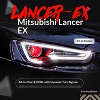 Pour Mitsubishi Lancer 09-16, ensemble de phares modifiés style Audi A5, feux de jour à LED, phares au xénon 24V 55W