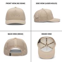 Urban Streetwear 90er Retro Schrift Trucker Caps Gorpcore Ästhetik Mesh-Rückseite Laserperforiert Moderner Custom Snapback Club Hut