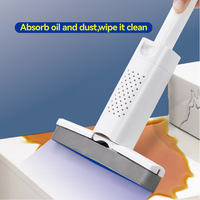 Serpillère compacte et portable avec système d'essorage manuel, mini serpillère pour le nettoyage des sols, des carreaux, des tables et des comptoirs domestiques