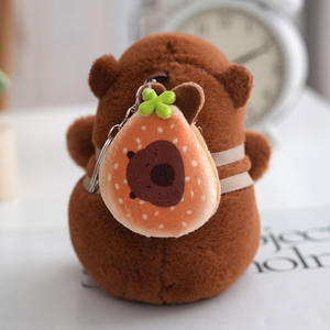 พวงกุญแจตุ๊กตาคาปิบารา รูปทรงแฮมเบอร์เกอร์ ครัวซองต์ ขนมปัง ของเล่นตุ๊กตาสัตว์น่ารัก ของขวัญพวงกุญแจสำหรับคนรักคาปิบารา - Product Image 3