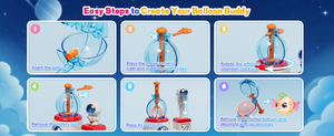 CPS stelo di arti Creative mestieri educativi fai da te giocattoli gonfiaggio palloncino spaziale per bambini regalo di compleanno con palloncini accessori - Product Image 3