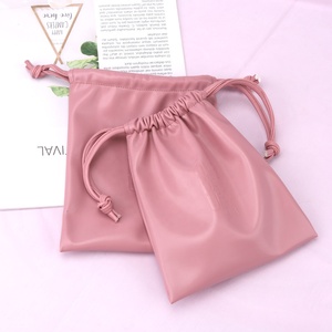 Sac de rangement en cuir PU imperméable pour téléphone portable, écouteurs et lunettes, pochette en cuir de luxe avec cordon de serrage - Product Image 3