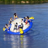 Jouet aquatique gonflable commercial pour bateau, tube aquatique tractable rotatif, jouet UFO sportif pour adultes et enfants, en PVC, 100-500 kg, CE