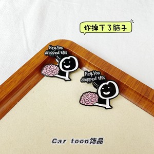 Phù Hiệu nhân vật hài hước hoạt hình sáng tạo mới của châu Âu và Mỹ với hình dạng thả não học sinh hình học thú vị - Product Image 3