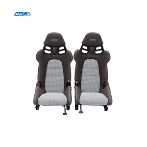 Asientos de coche personalizables de fibra de carbono seca marrón y cuero Nappa Alcantara para Porsche 911 GT3 RS - Product Image 1