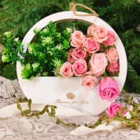 SEEWIN Boîte à fleurs d'emballage en papier ronde de luxe en gros de haute qualité